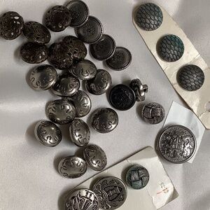 Assorted Vintage Metal Buttons